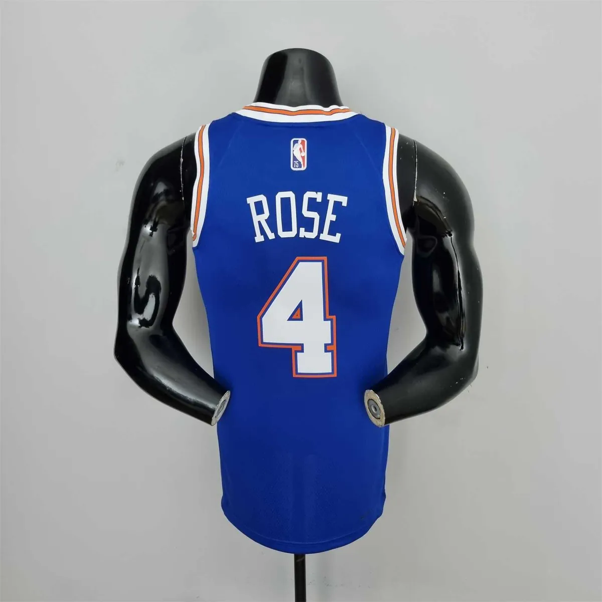 75th Anniversary Ross #4 New York Knicks Jordan Limited Blue NBA Jersey 8