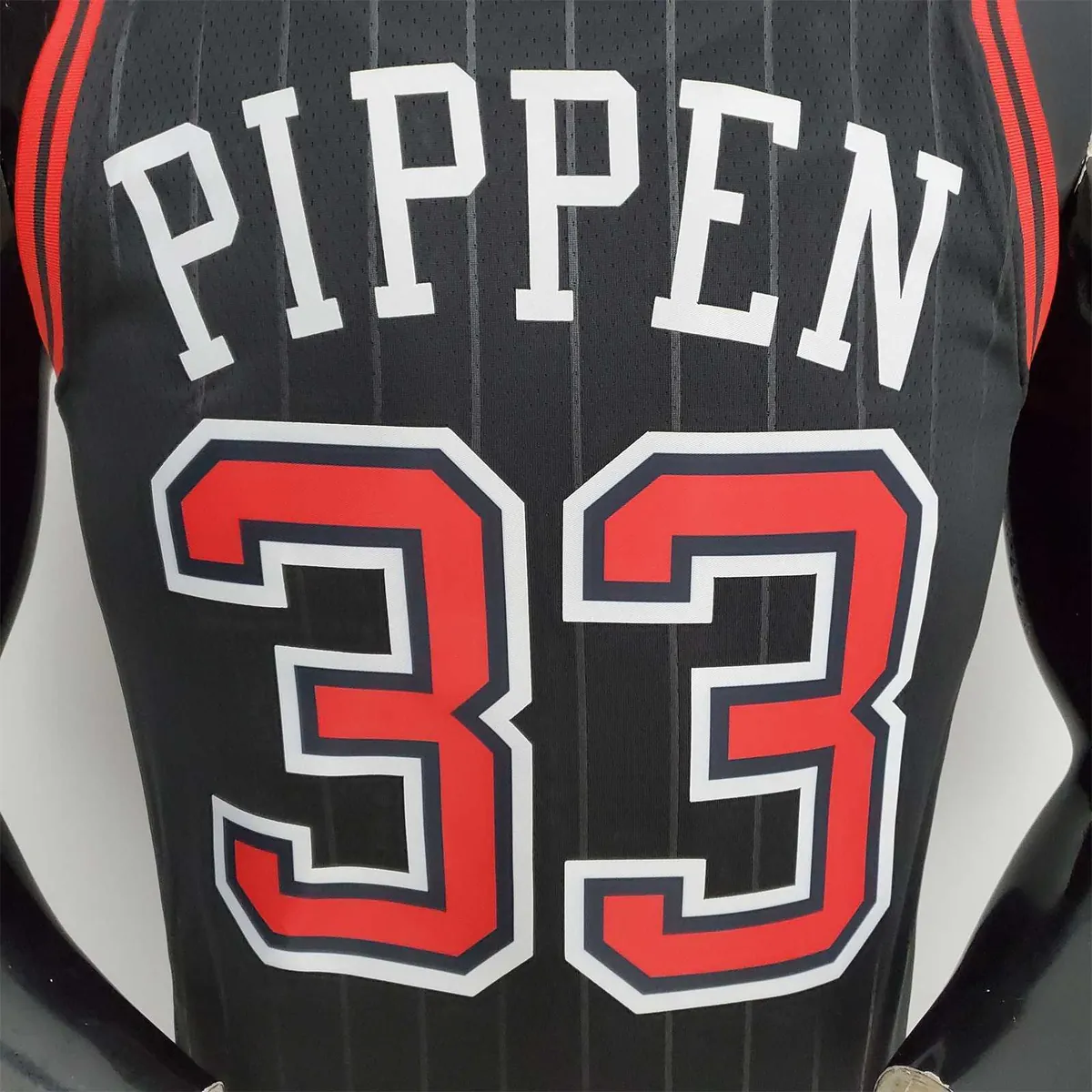 75th Anniversary Pippen#33 Bulls Flyers Black NBA Jersey 4