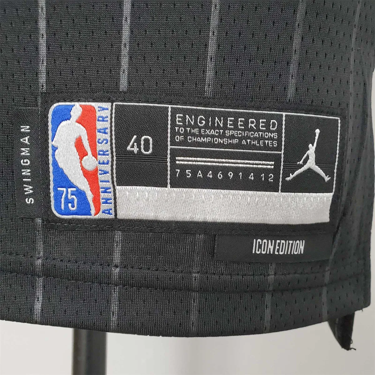 75th Anniversary Rose #1 Bulls Flyers Black NBA Jersey 3