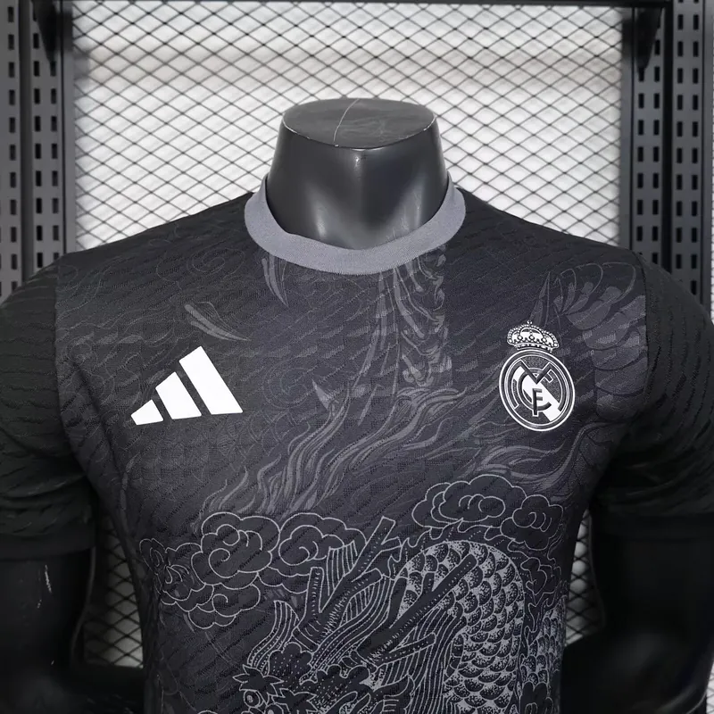25-26 Real Madrid Black Dragon 2 Special Edition Kit Player Version Shirt AAAAJersey Wholesale 3