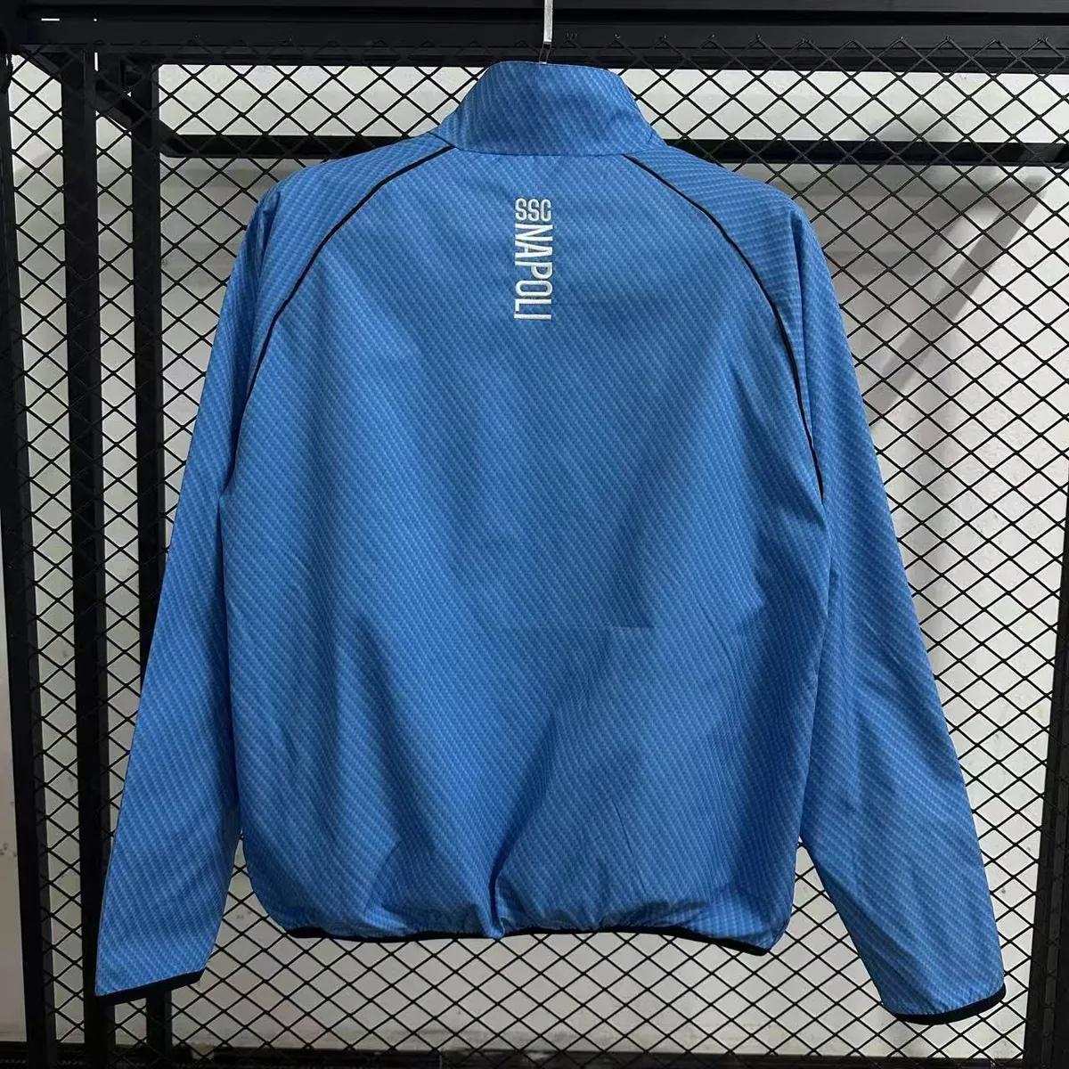 25-26 Naples Pad Printed Blue Waterproof Windbreaker Jackets AAAAJersey Yupoo 4