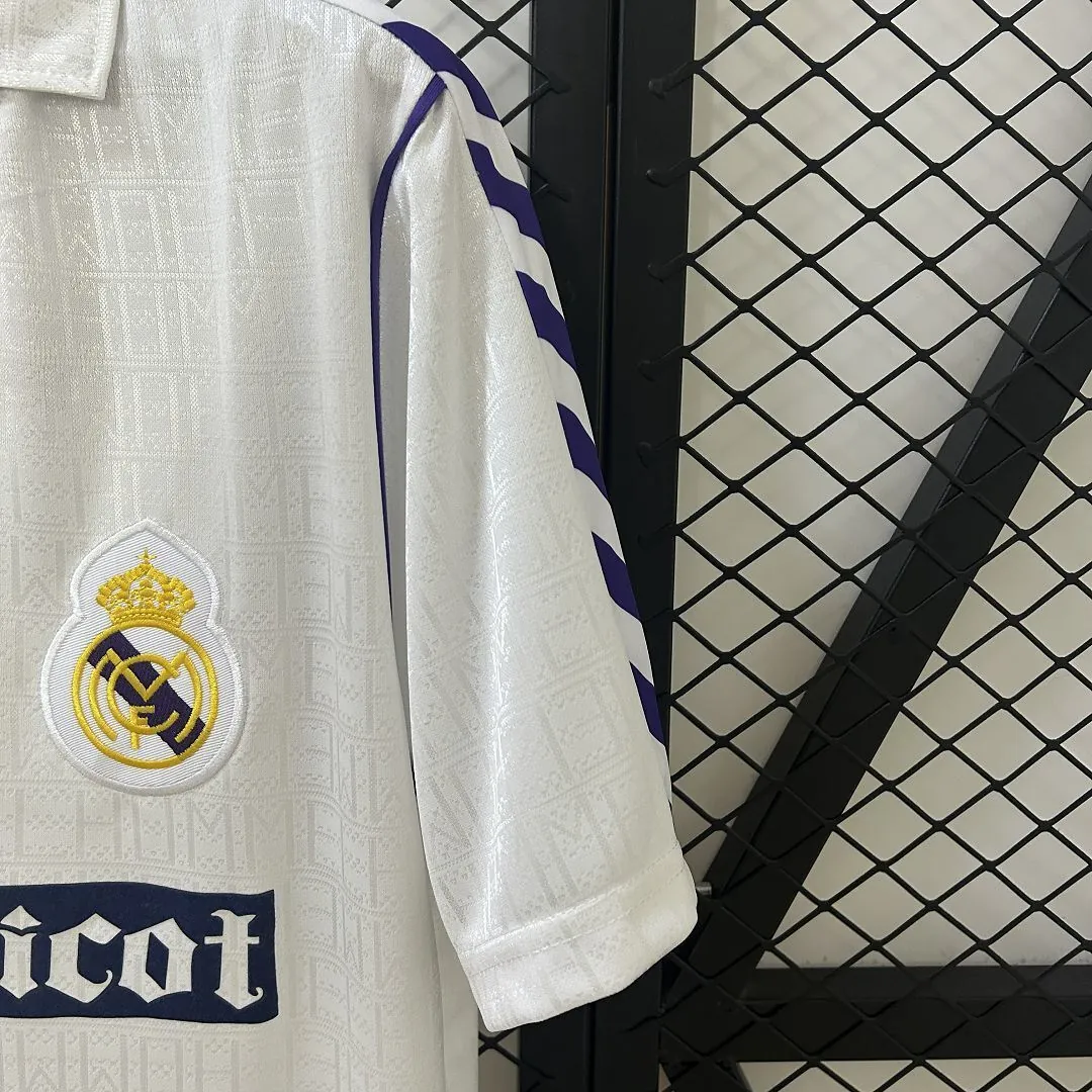 89-90 Real Madrid Home Retro Kit Vintage Shirt AAAAJersey Dropship Yupoo 1