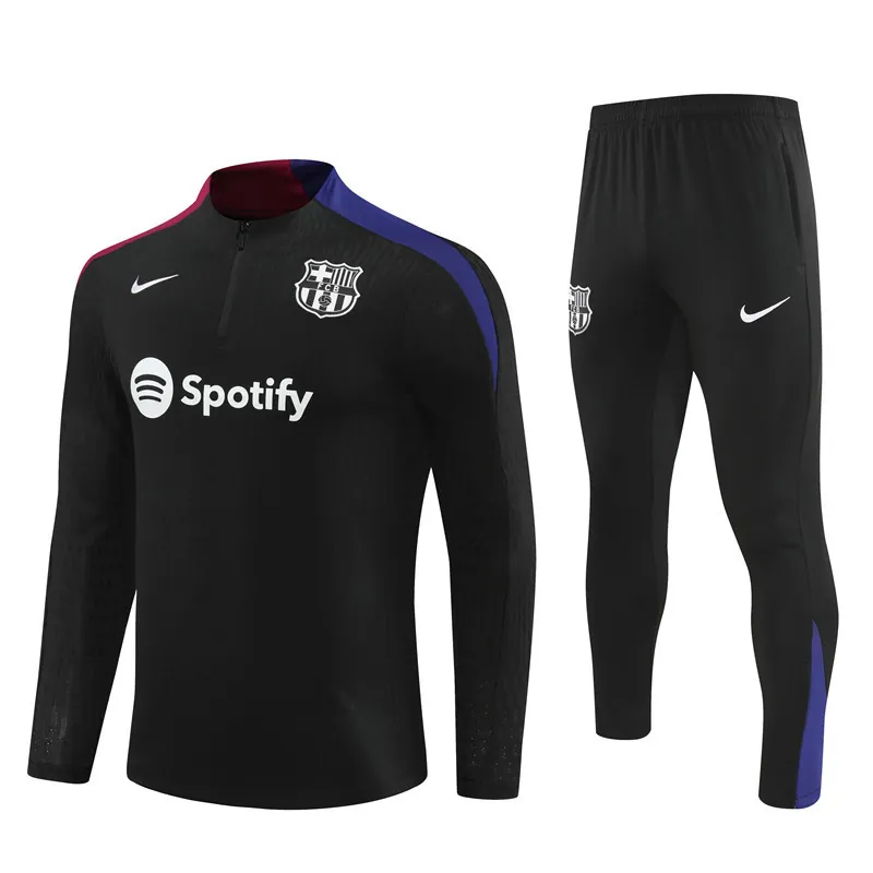24-25 Barcelona Player Long Sleeve Training Suit Football Shirts 4