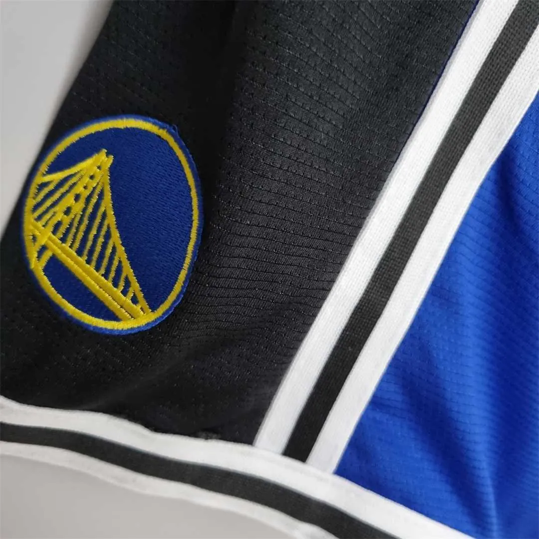 2022 Golden State Warriors NBA US Training Shorts Blue Black 1