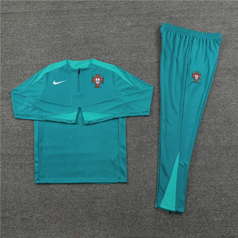 2024 Portugal Player Long Sleeve Training Suit Football Shirts 2