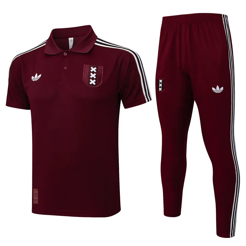 25-26 Ajax Polo Training Soccer Suit Red Kit AAAAJersey Yupoo 7
