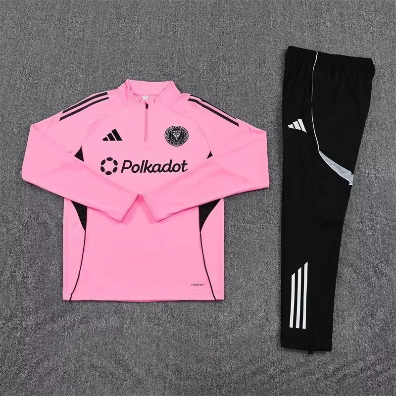 25-26 Inter Miami Pink Training Kits Long Football Tracksuits 1
