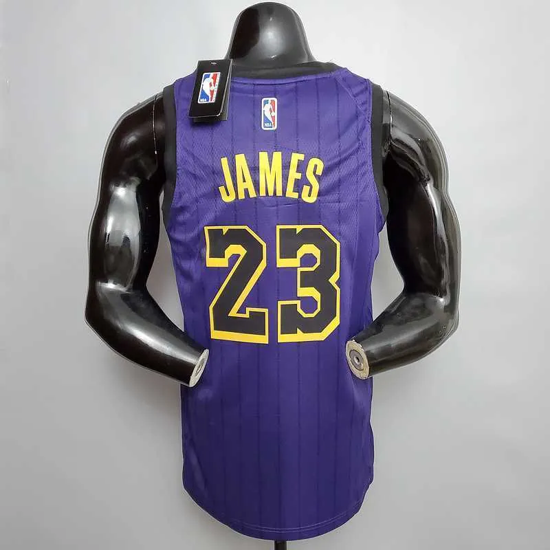 James #23 Lakers Round neck purple 1