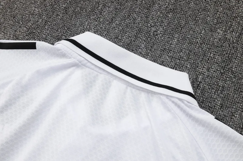 25-26 Real Madrid Polo White&Black Training Kits Football Tracksuits 6
