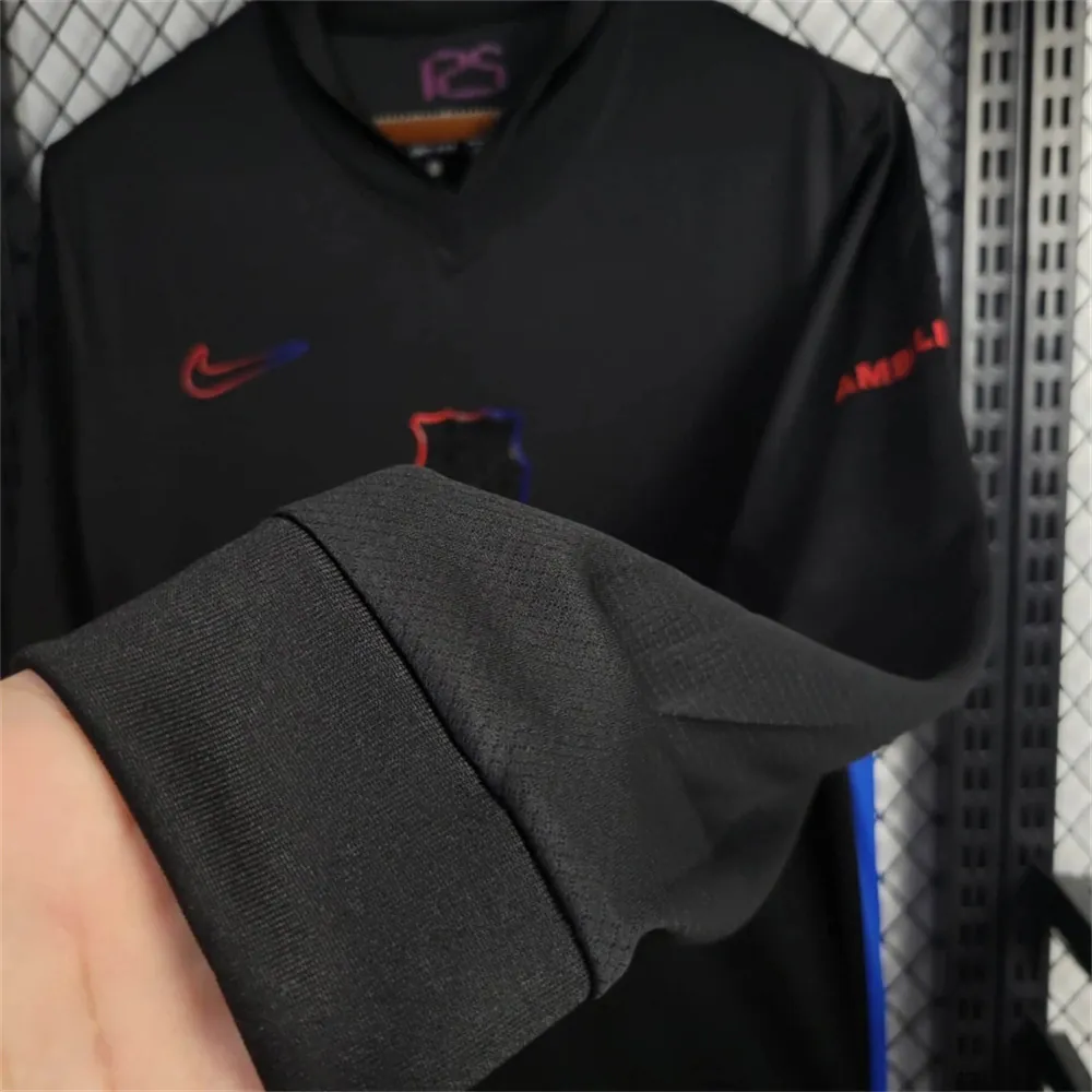 24-25 Barcelona Away Long Sleeve Shirt Without Spotify Text AAAAJersey Supplier Yupoo 3