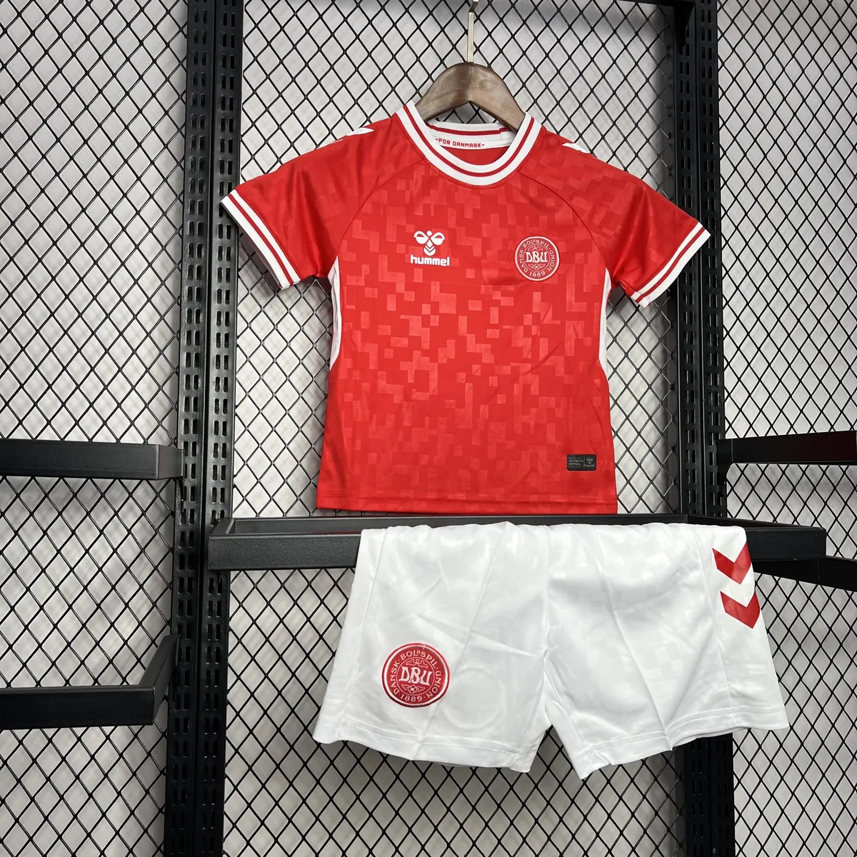2024 Denmark Home Kid Kits UEFA Euro Youth Apparels AAAAJersey Supplier Yupoo 3