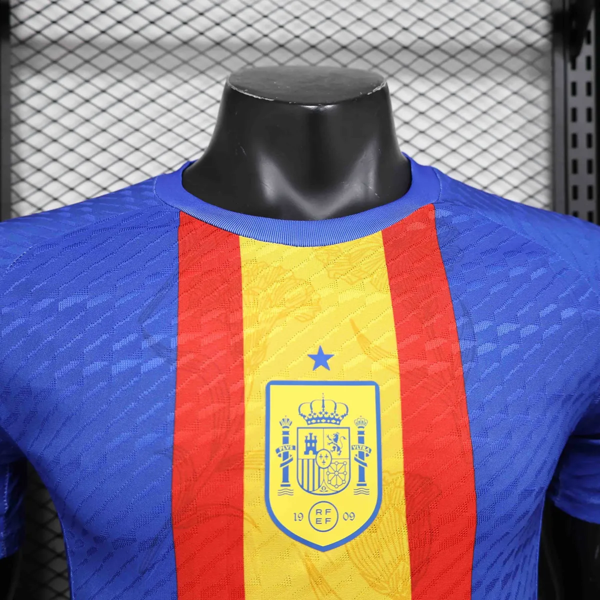 2024 Spain Pre-Match Victory Blue Player Version Shirt AAAAJersey Supplier Yupoo 1