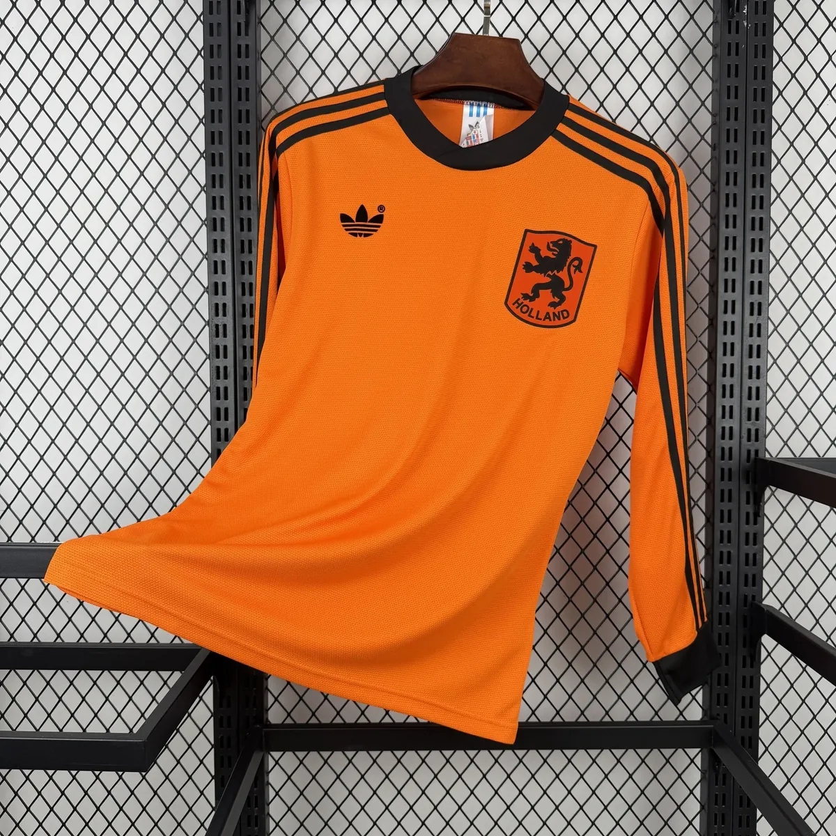 1980 Netherlands Home Mens Retro Kit Vintage Soccer Long Sleeve T-Shirt AAAAJersey Supplier Yupoo 6 6
