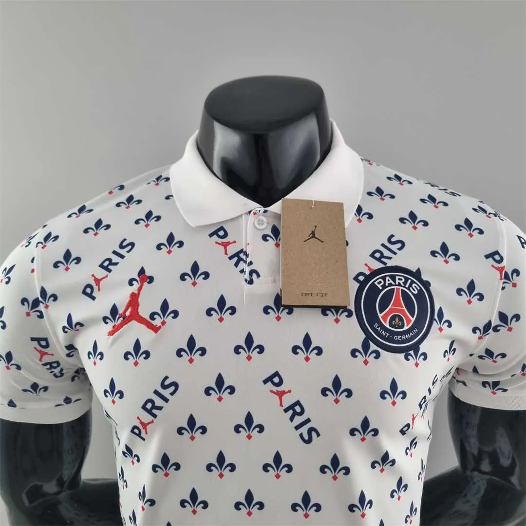 PSG Polo Jordan co branded white 1