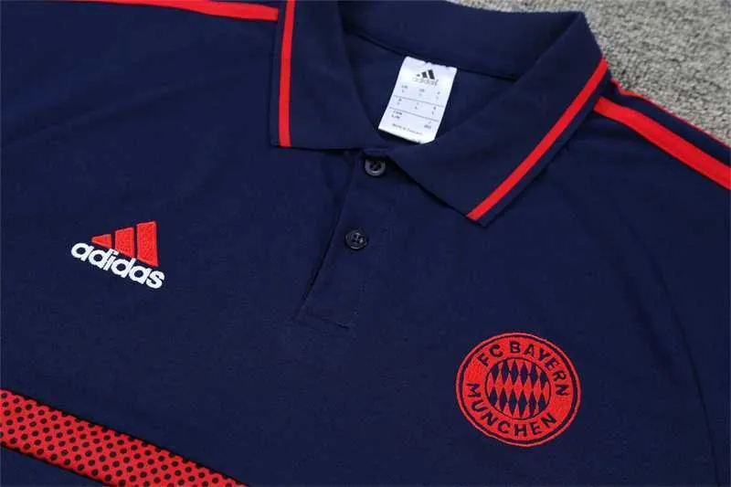 Polo Bayern sapphire blue and red three sides 4
