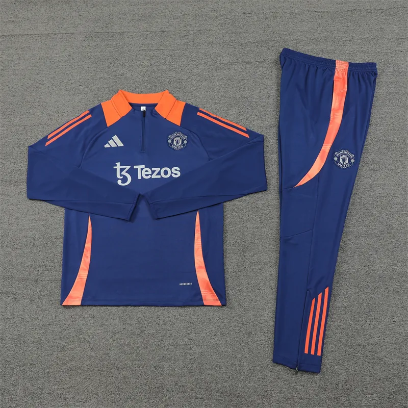 24-25 Manchester United Long Sleeve Training Suit Football Shirts 1