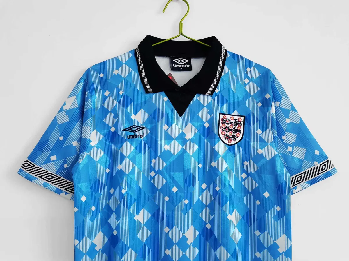 1990 England third away blue 6