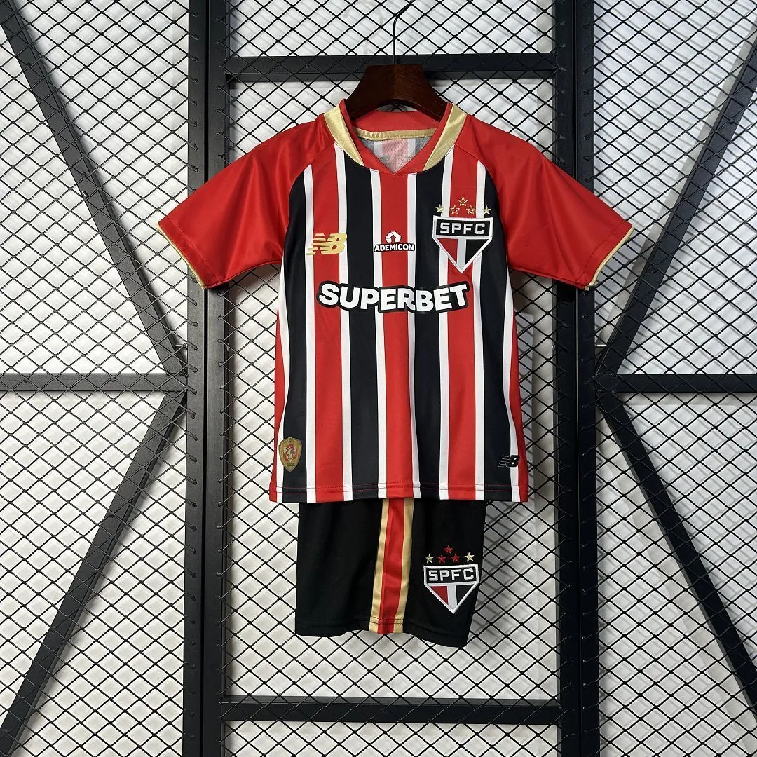 25-26 Sao Paulo Away Kid Kits Youth Apparels Soccer AAAAJersey Yupoo 8