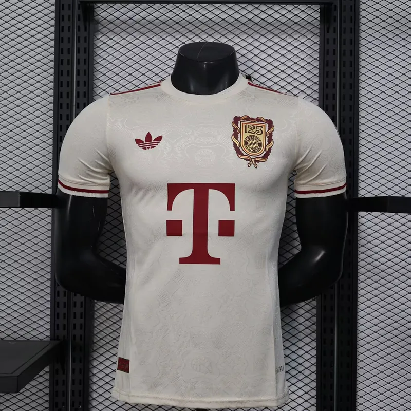 25-26 Bayern Munich 125th Anniversay Beige Kit Player Version Shirt AAAAJersey Wholesale Yupoo 4