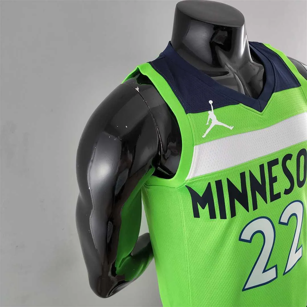 Minnesota Timberwolves Wiggins#22 Air Jordan NBA Jersey Blue 8