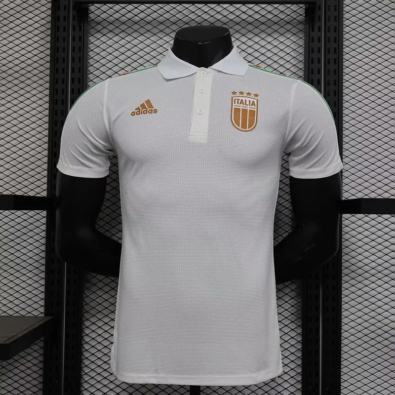 2024 Italy White Special Edition Player Version Polo Shirt Football Apparel AAAAJersey Wholesal 8