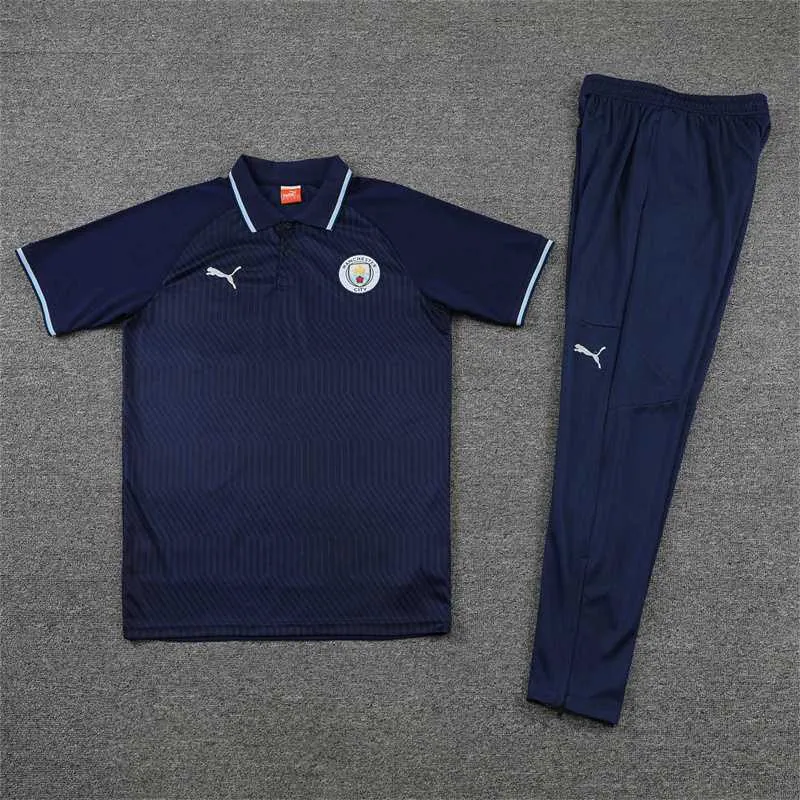 Manchester City Polo deep royal blue stripes 4