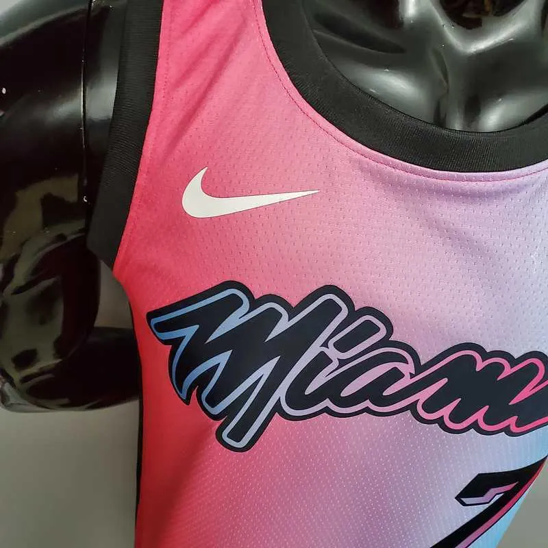 New Miami Heat DRAGIC#7 City Edition Pink Blue Gradient Color 4