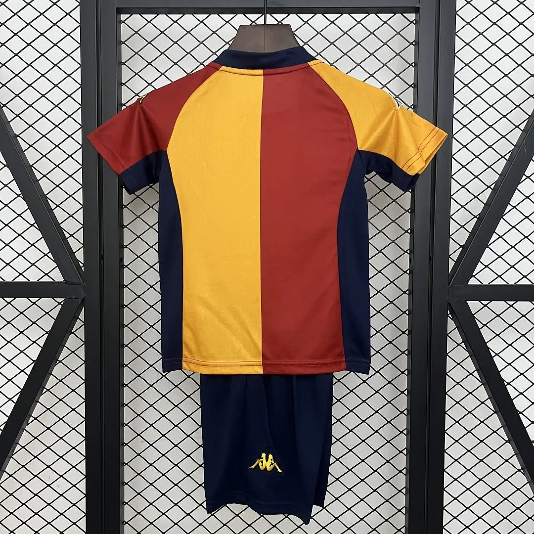 01-02 Roma Home Retro Kid Kits Youth Apparels Sport AAAAJersey Yupoo 5