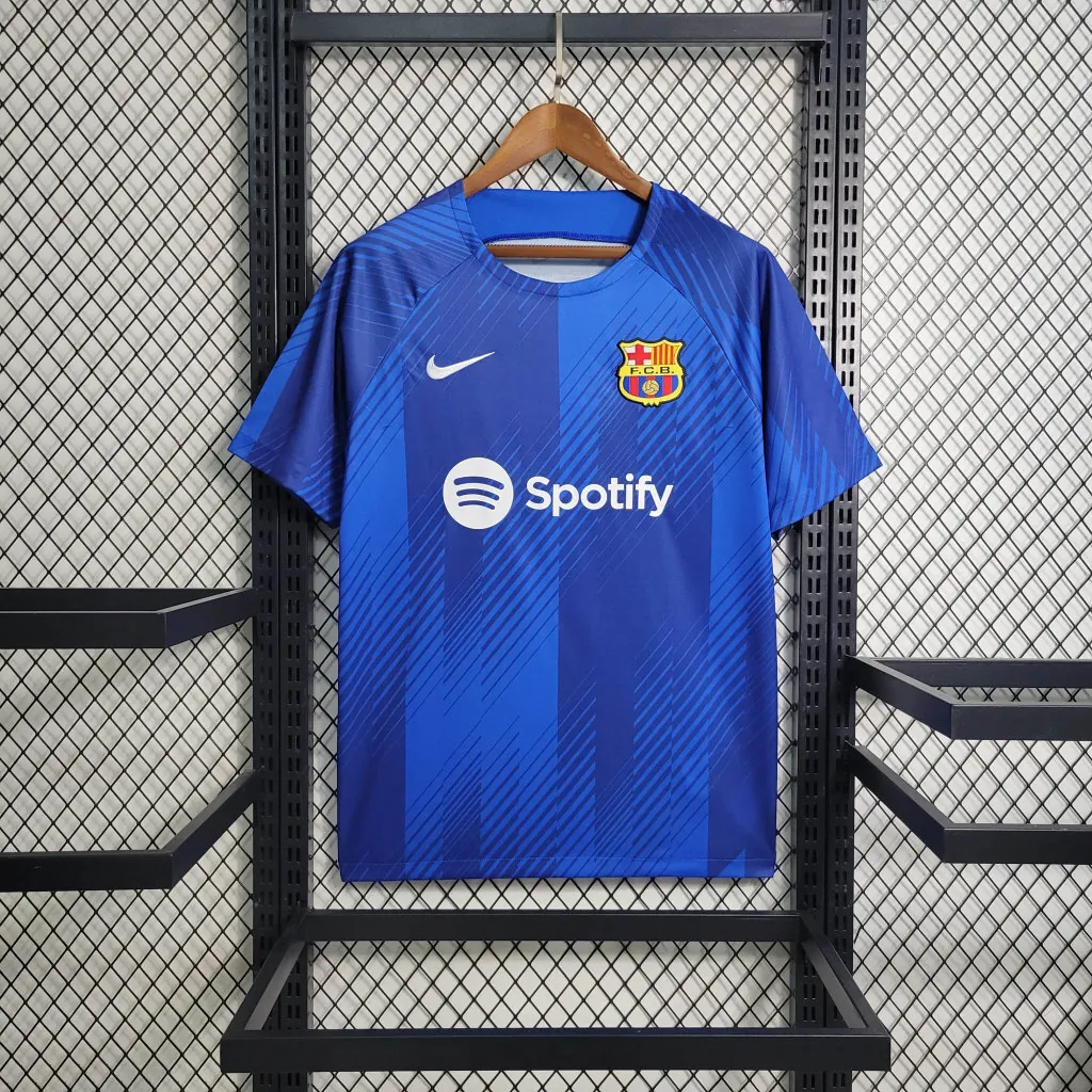 23-24 Barcelona training Blue S-XXL Cheap Soccer Jerseys 6
