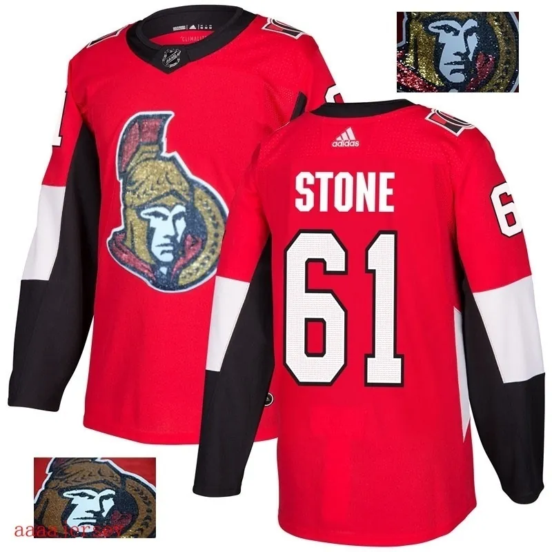 2018 Ottawa Senators ice hockey jersey M-3XL 渥太华参议员队时尚亮片款冰球服 5