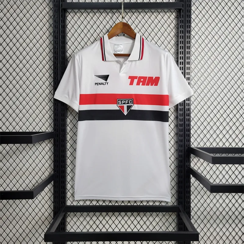 93-94 Retro Sao Paulo home size S-XXL Soccer Jerseys 9