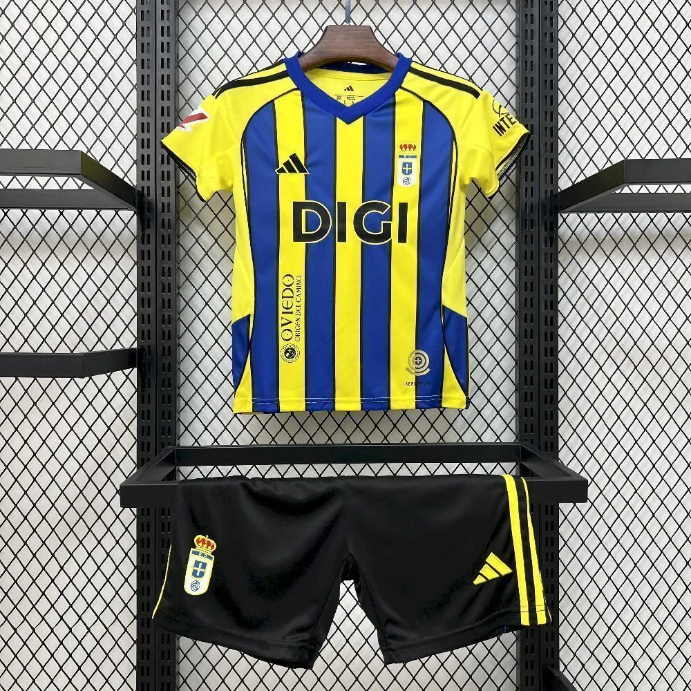 25-26 Real Oviedo Away Kids Kit Soccer T-Shirt AAAAJersey Supply Yupoo 9