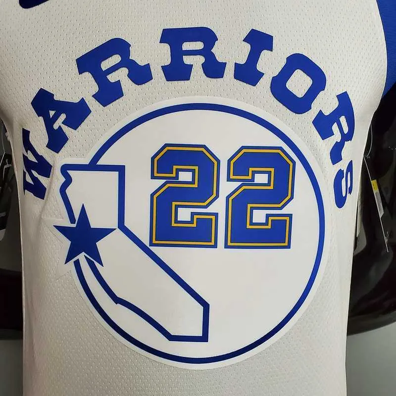 Retro version WIGGINS#22 Golden State Warriors white 6