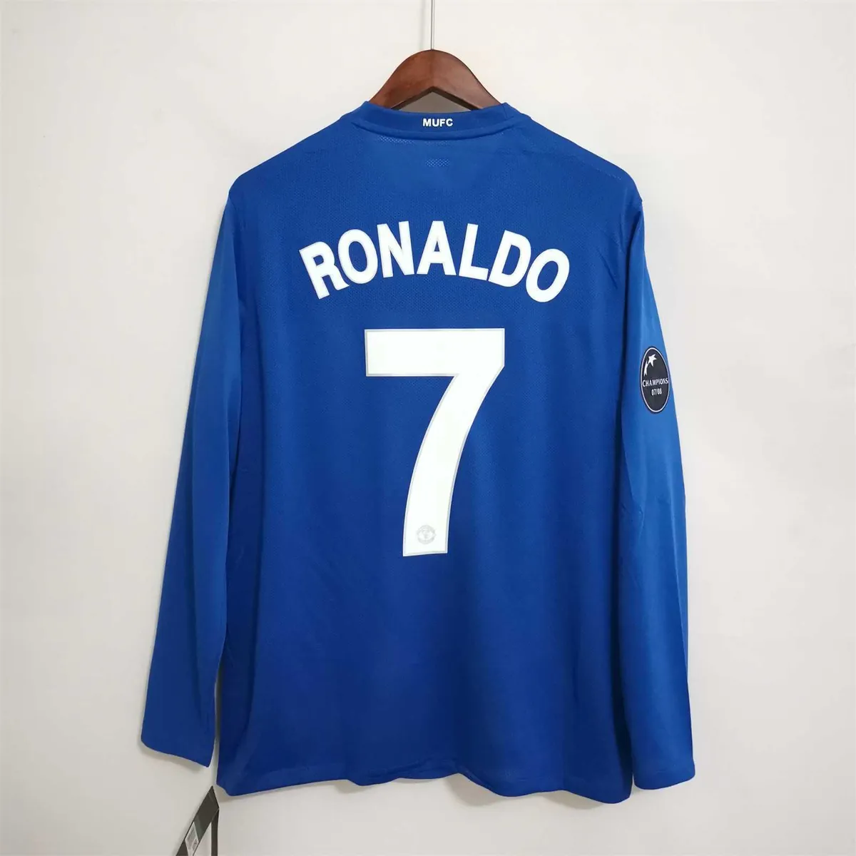 08-09 Manchester United blue away long sleeve 1