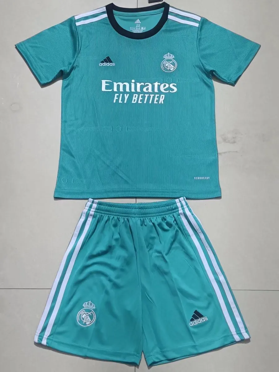 21-22 Real Madrid third away kids kit 1