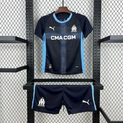25-26 Olympique Marseille Away Kid Kits Youth Apparels Sino AAAAJersey Supply Yupoo 12