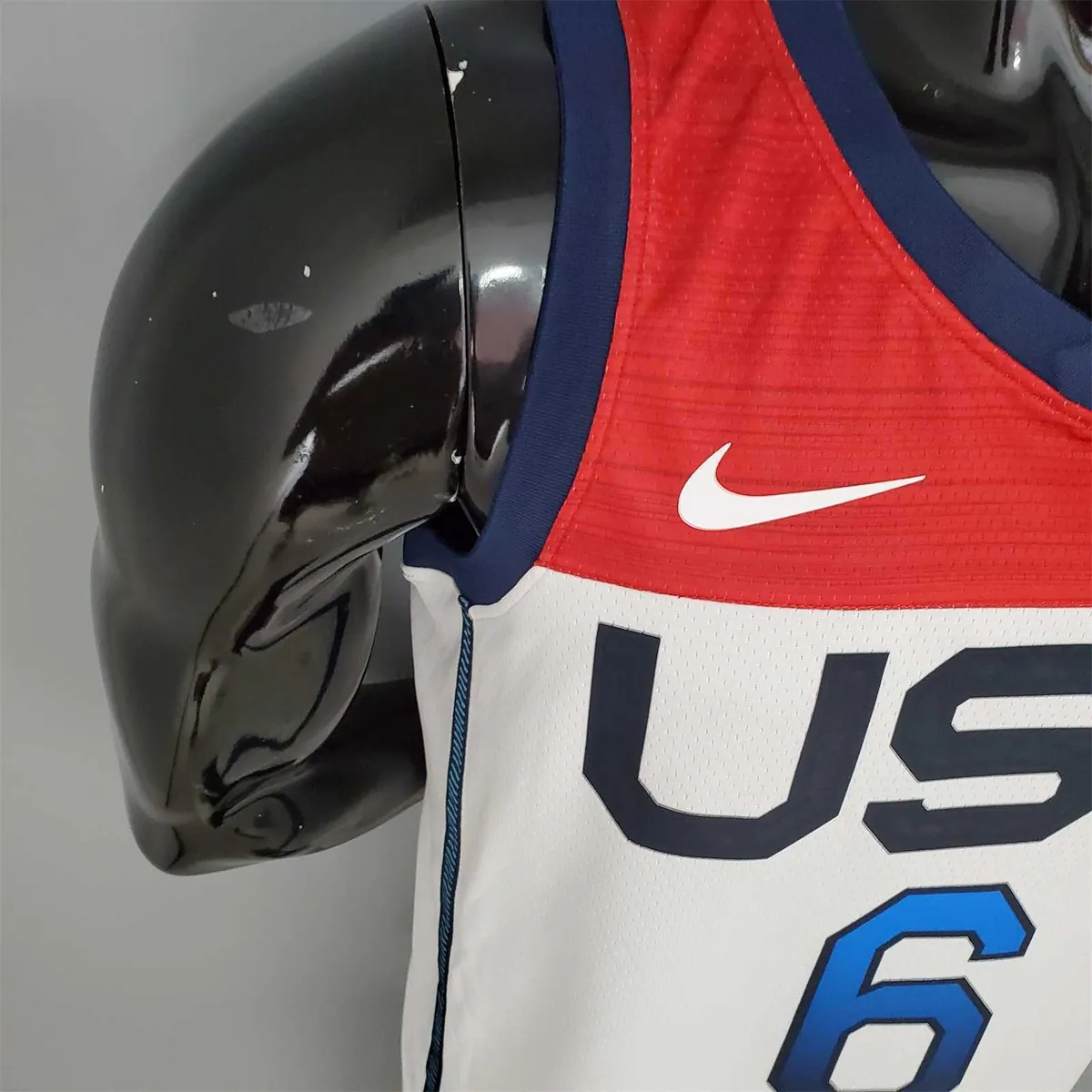 2021 Olympic Games LILLARD#6 USA Team USA White Red 6