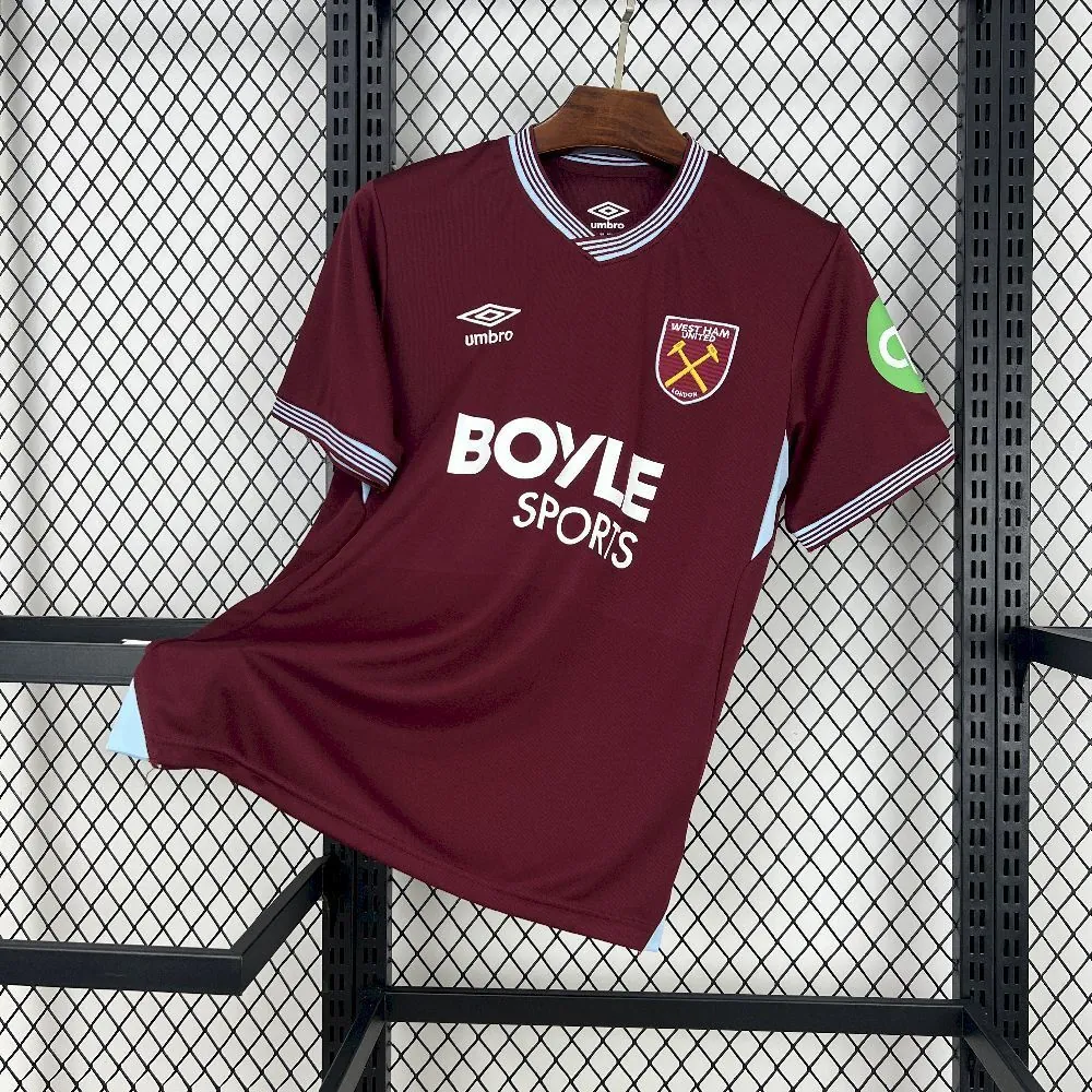 25-26 West Ham Home Kit Football Summer T-Shirt Soccer AAAAJersey Supplier Yupoo 6