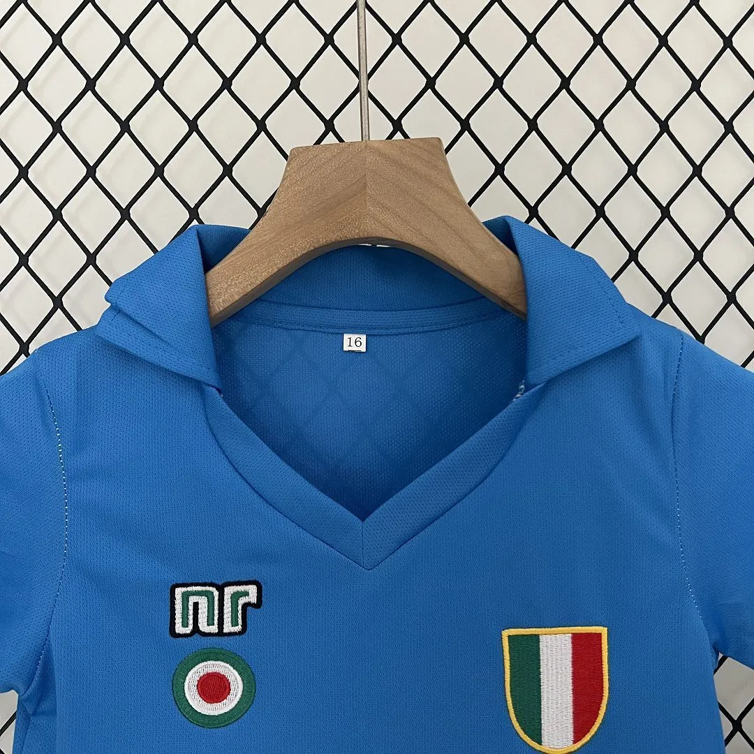 87-88 Napoli Home Kids Retro Kits Maradona Children Shirt Football Jerseys Yupoo 8