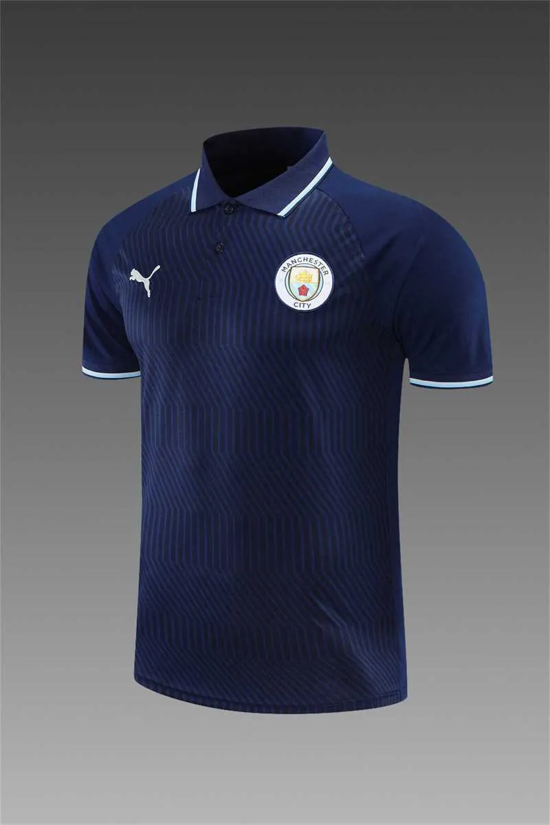 Manchester City Polo deep royal blue stripes 12