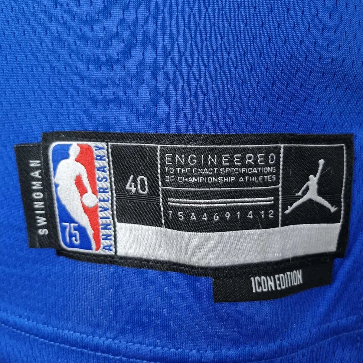 75th Anniversary Randle #30 New York Knicks Jordan Limited Blue NBA Jersey 5