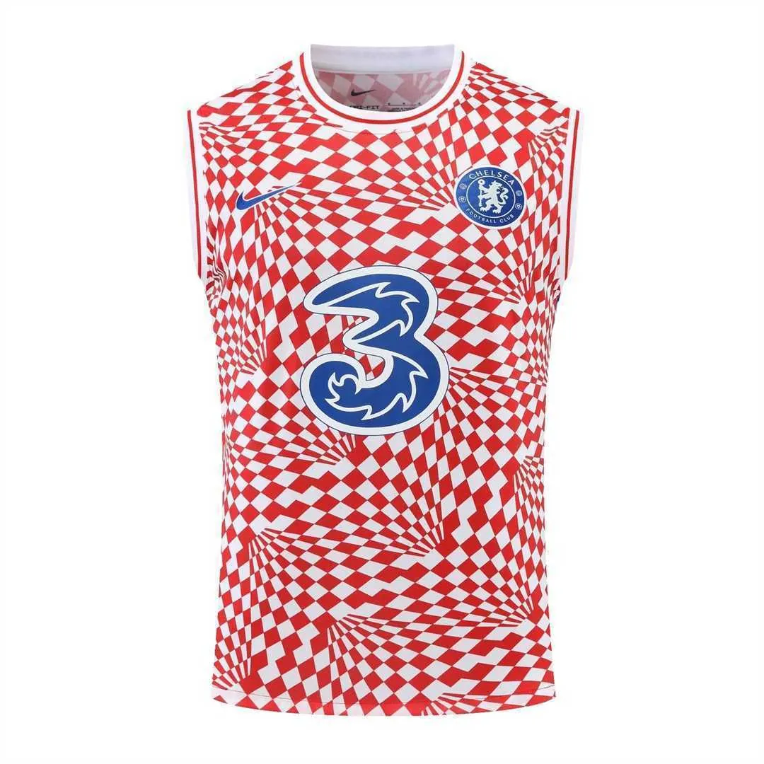 22-23 Chelsea vest training suit kit red and white 15