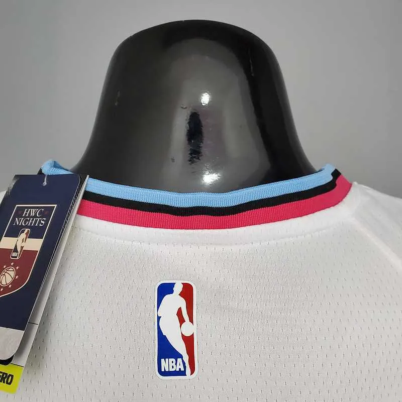 OLADIPO#4 Miami Heat V-neck White 4