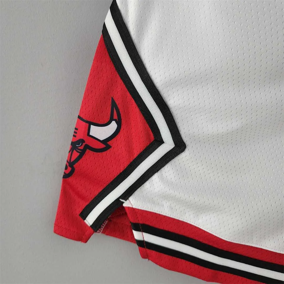 Chicago Bulls white NBA shorts 3