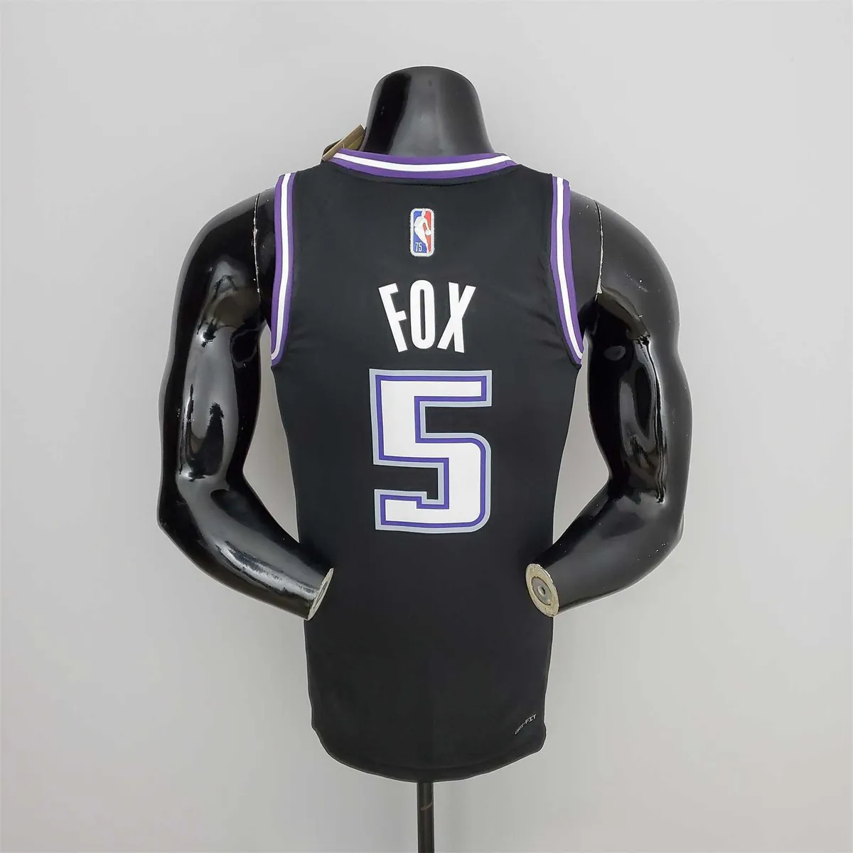 2022 Season Fox#5 Kings City Edition Black NBA Jersey 5
