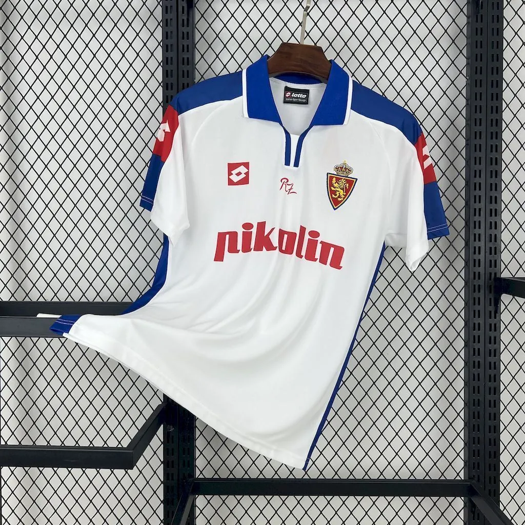 04-05 Zaragoza Home Retro Kit Vintage Shirt AAAAJersey Yupoo 7