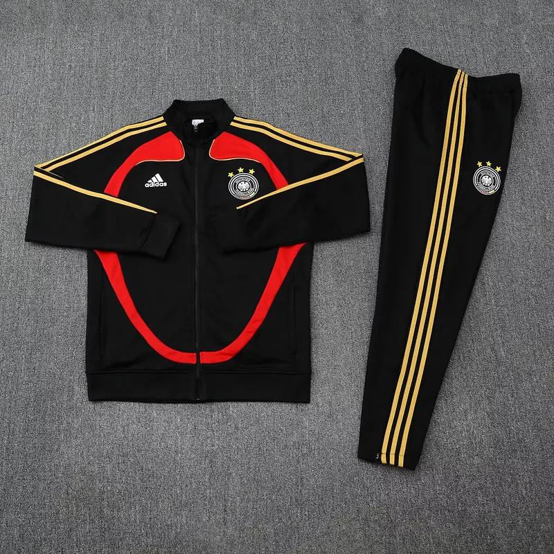 25-26 Germany Black Football Tracksuit Long Jacket Suits 2