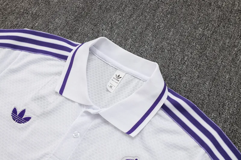 25-26 Real Madrid Polo White Training Kits Football Tracksuits 2