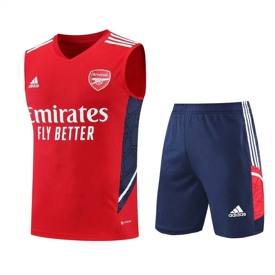 22-23 Arsenal vest training suit kit red 20