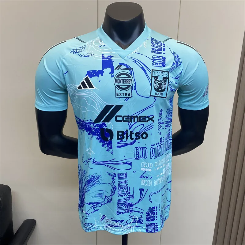 23-24 Tigres UANL Special Edition Kit Player Version Blue Shirt Soccer Jerseys Yupoo 6